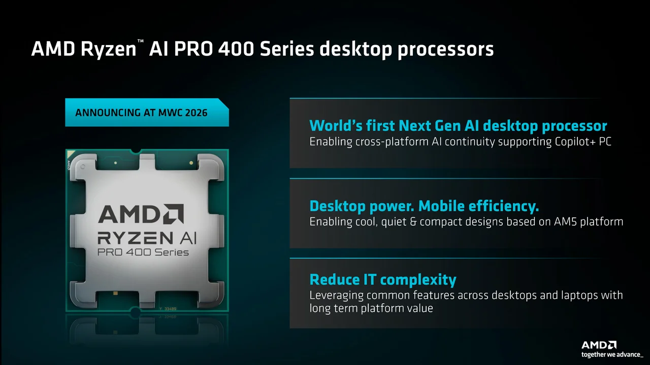 AMD details Ryzen AI 400 desktop with up to 8 cores, Radeon 860M graphics — APUs won’t be available as boxed units, only in OEM systems