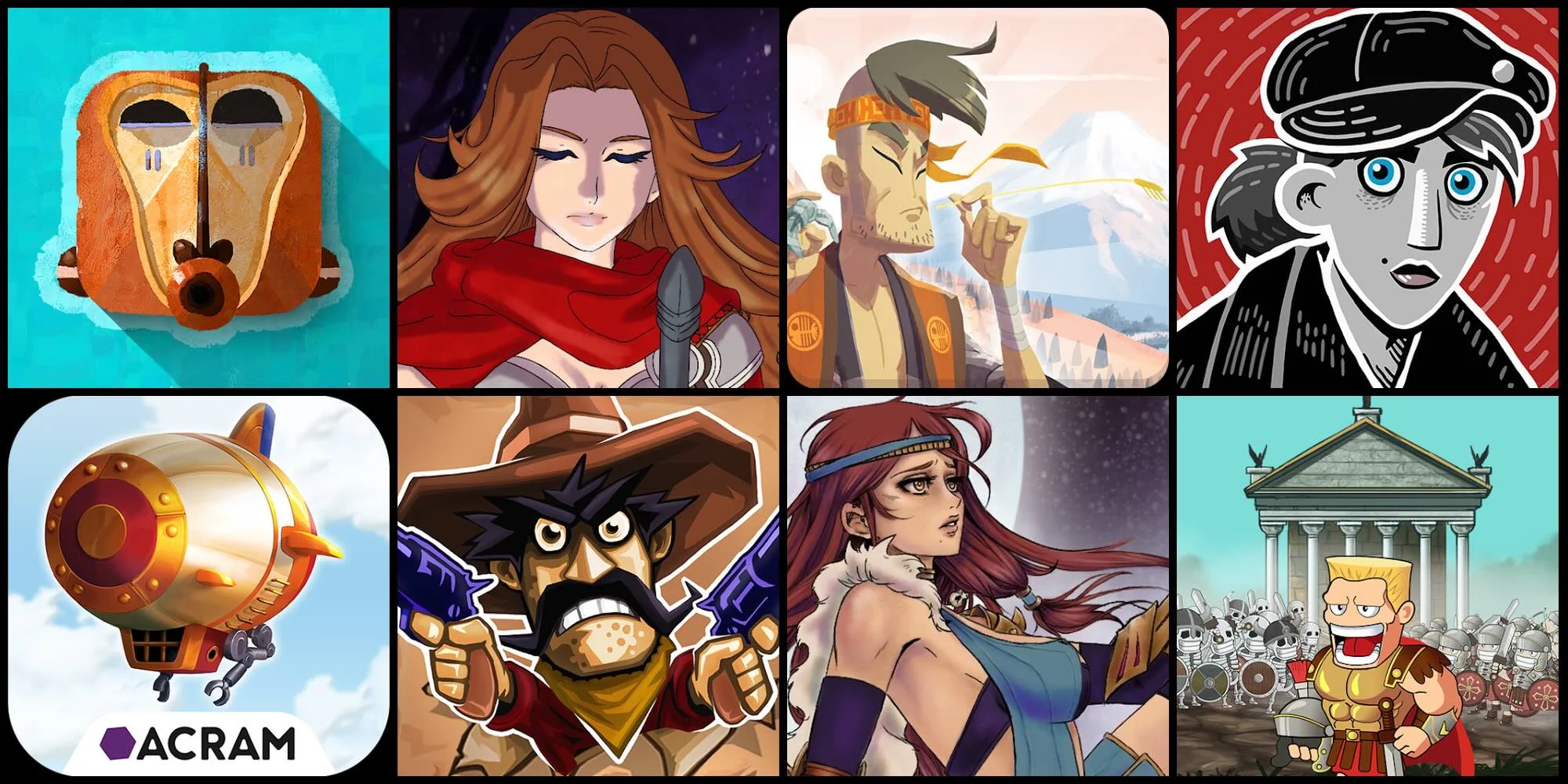 A collage of cartoon characters